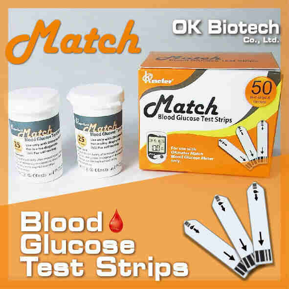 MATCH BLOOD GLUCOSE TEST STRIP